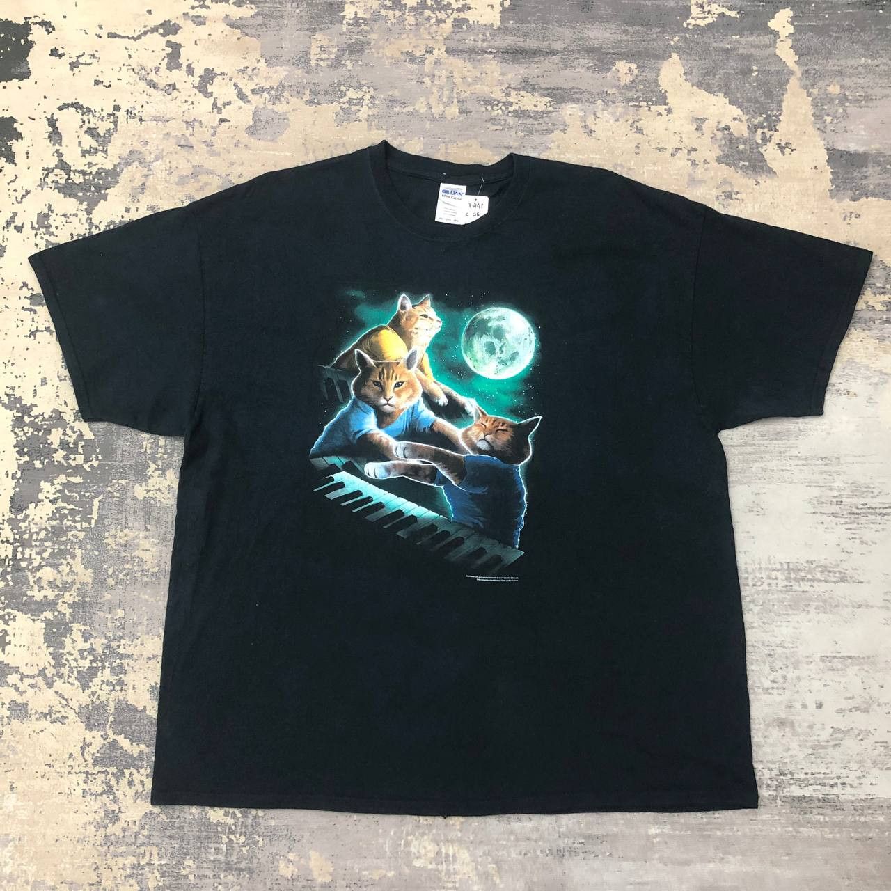 Vintage T441 VTG OVERSIZE CHARLIE SCHMIDT ARTWORK KEYBOARD CAT TEE Size US XXL / EU 58 / 5 - 1 Thumbnail