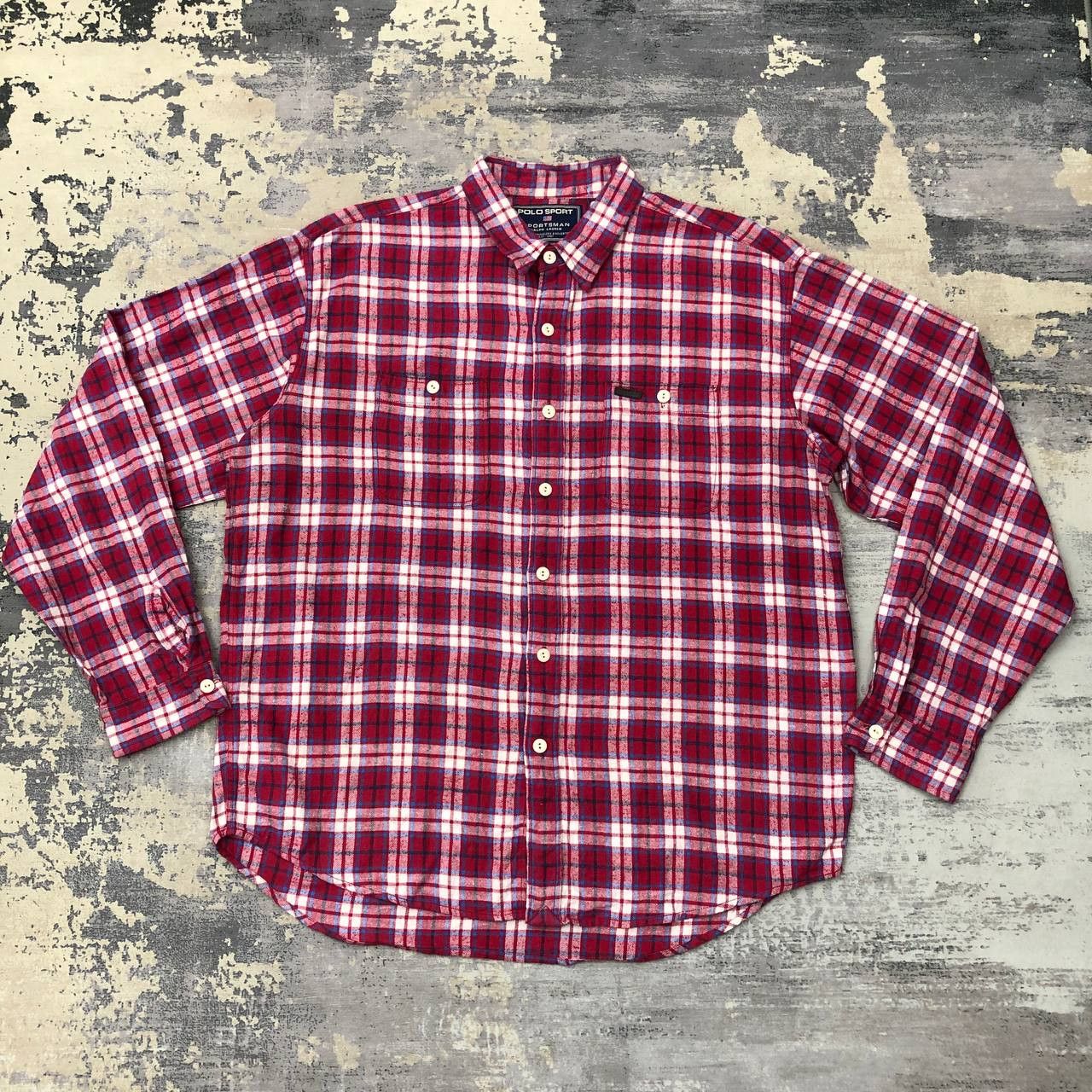 Polo Ralph Lauren × Vintage T296 VTG POLO SPORT RALPH LAUREN SPORTMAN FLANNEL SHIRTS Size US L / EU 52-54 / 3 - 1 Thumbnail