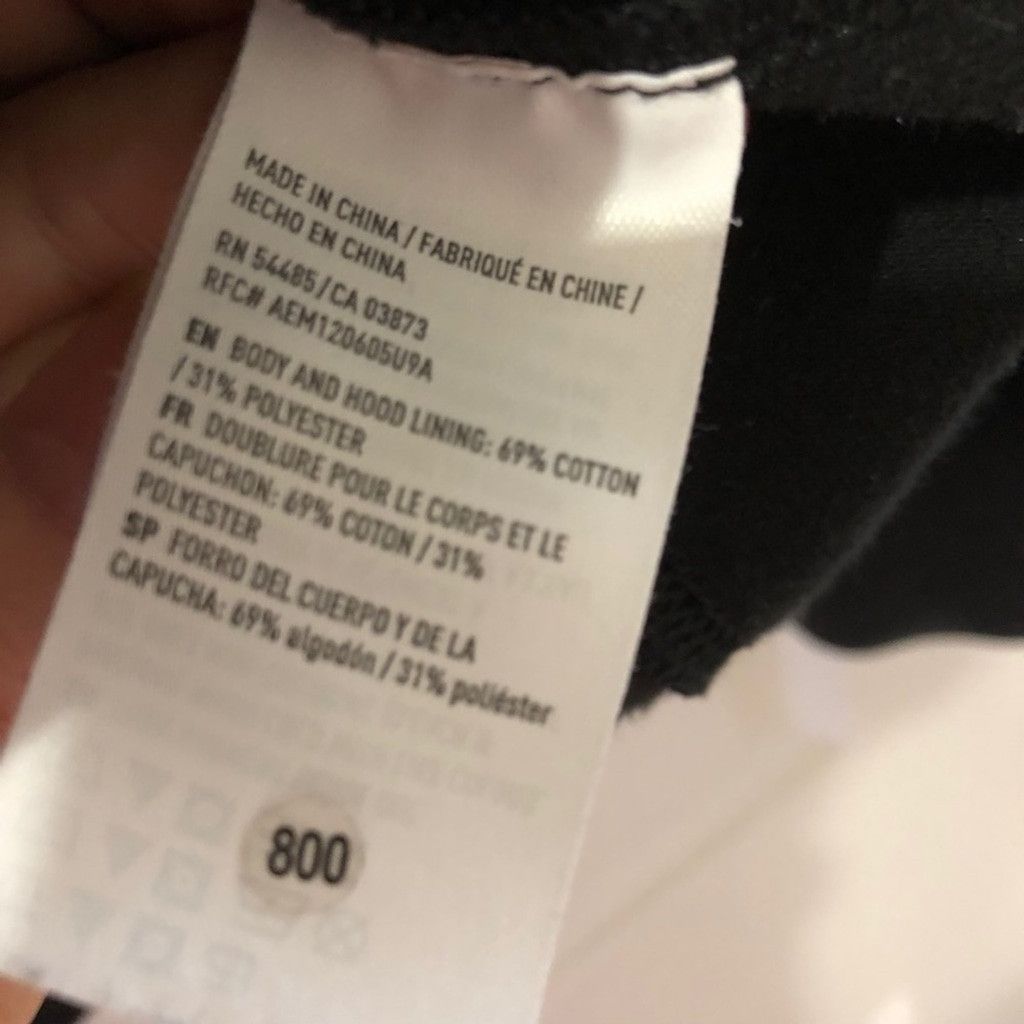 American Eagle Outfitters Black hoodie with reflective letters Size US L / EU 52-54 / 3 - 6 Thumbnail