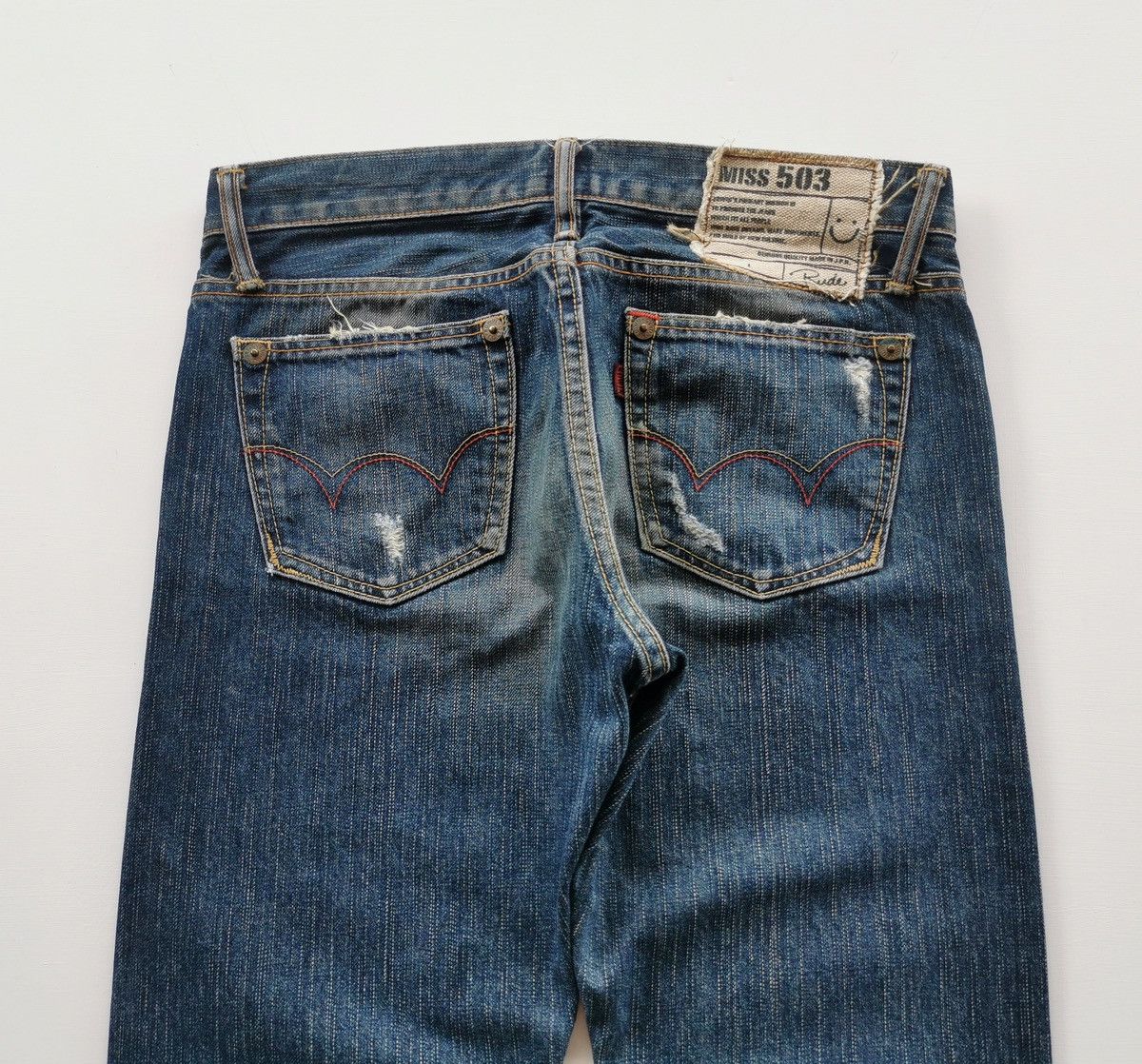 Edwin Rude Miss Edwin Japan 503 Distressed Denim Shorts Size 30" / US 8 / IT 44 - 7 Thumbnail