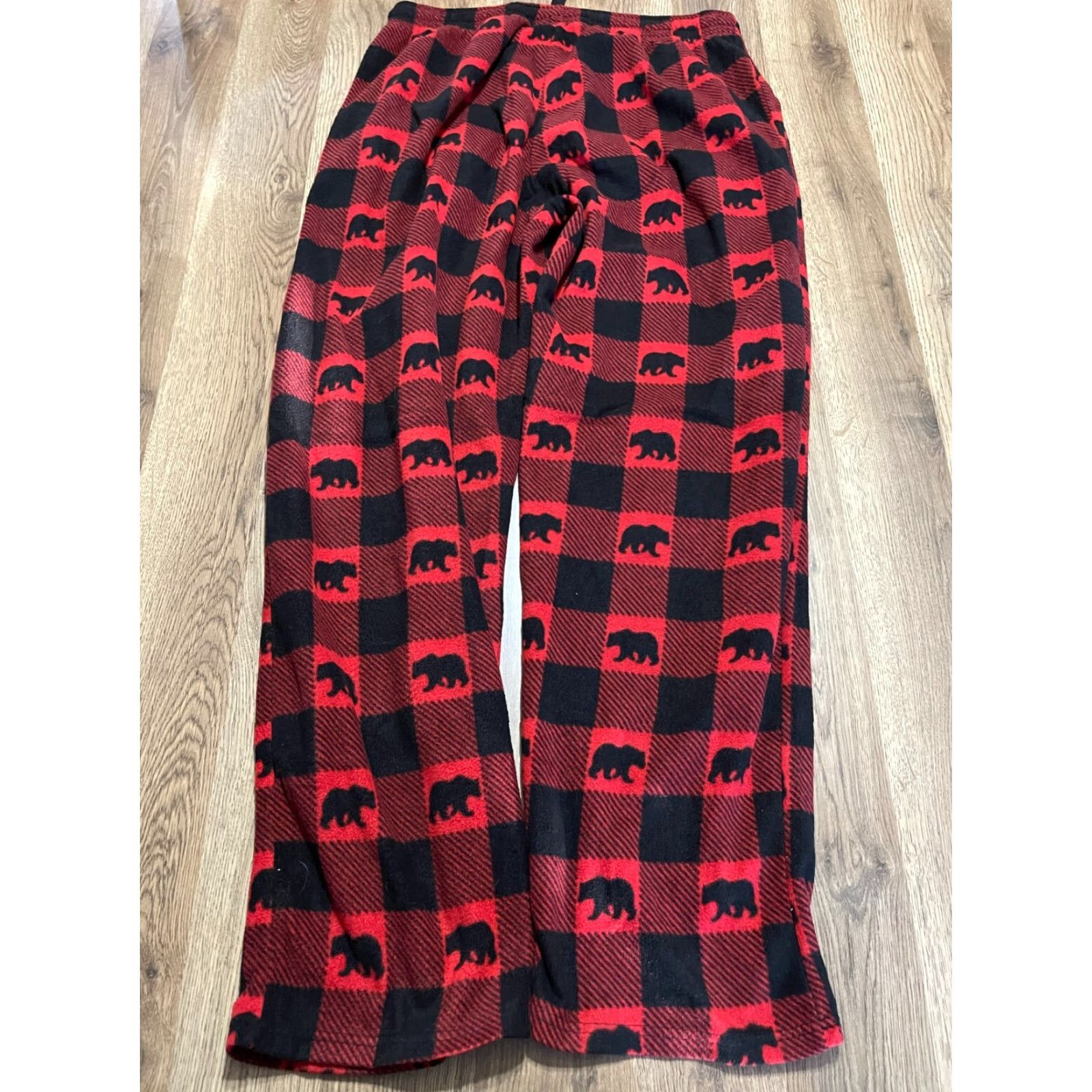 Vintage Victory Lounge Pants Womens XL Red Black Plaid PJ Pants Size 40" / US 18 - 2 Thumbnail