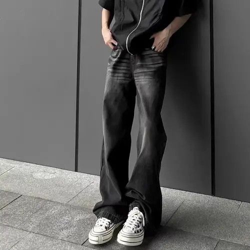 VIBE High street washed loose straight denim trousers Size US 34 / EU 50 - 6 Thumbnail