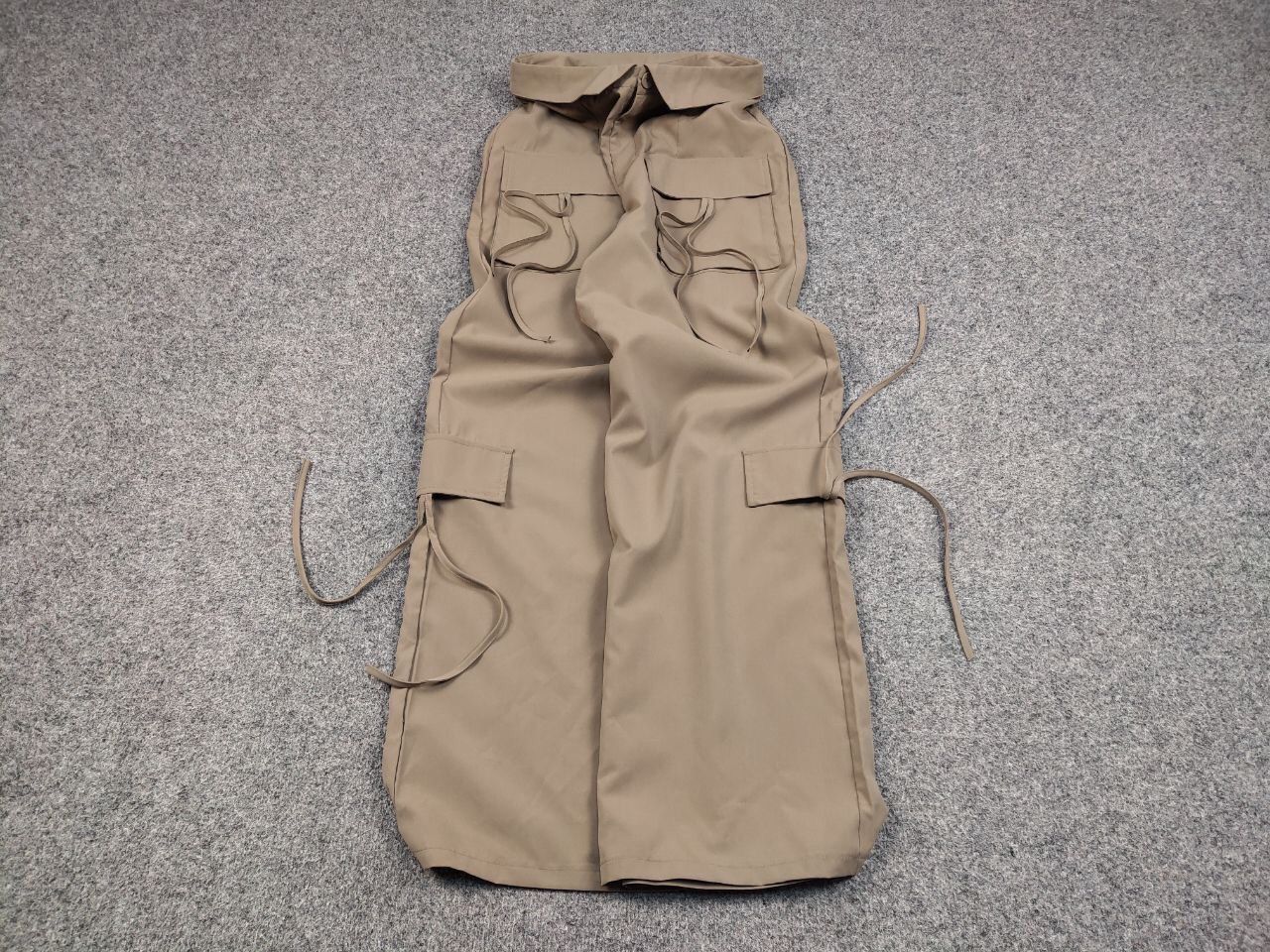 Japanese Brand Vintage 90's Japan Style Baggy Beige Womens Cargo Pants Size 28" / US 6 / IT 42 - 2 Thumbnail