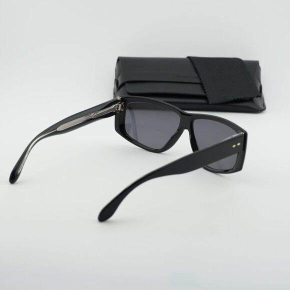 Isabel Marant Isabel Marant IM 0106/S 0807 IR Sunglasses Black Rectangle Size ONE SIZE - 10 Thumbnail