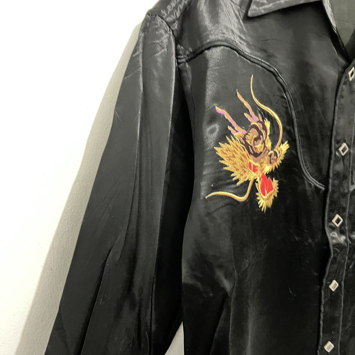 Japanese Brand Yoshiyuki Konishi Dragon Embroidery Button Up Shirt Size US L / EU 52-54 / 3 - 6 Thumbnail