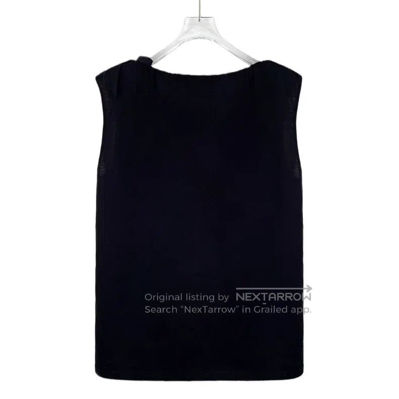 Prada Prada Black lace design cotton round-neck sleeveless shirt Size M / US 6-8 / IT 42-44 - 2 Thumbnail