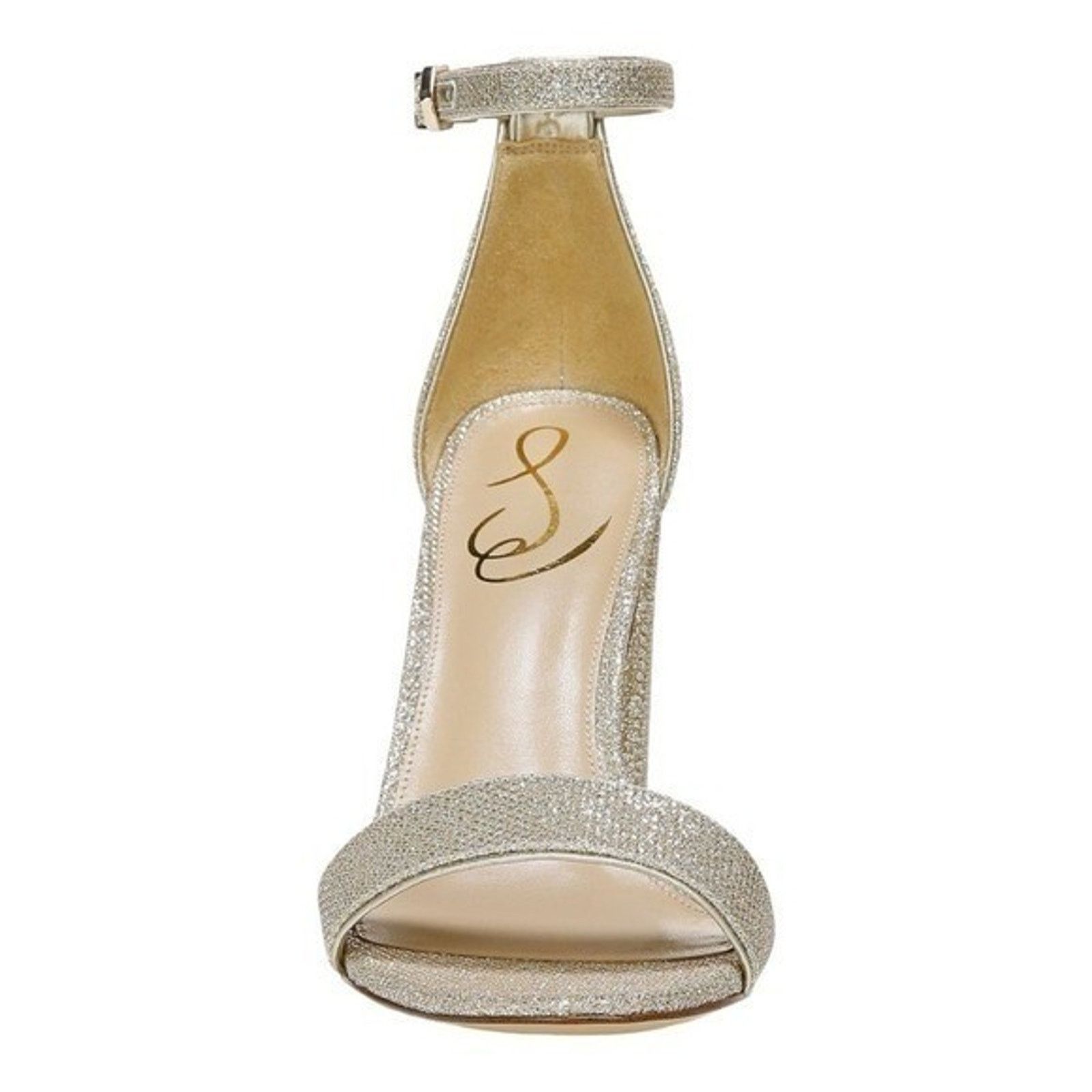 Sam Edelman Sam Edelman Gold Glitter Block Ankle Strap Heels Size 10.5M Size US 10.5 / IT 40.5 - 4 Thumbnail