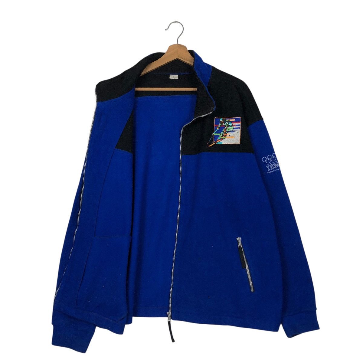 Japanese Brand 📌Vintage Fleece Zipper Jacket Olympic Big Logo Size US L / EU 52-54 / 3 - 12 Thumbnail