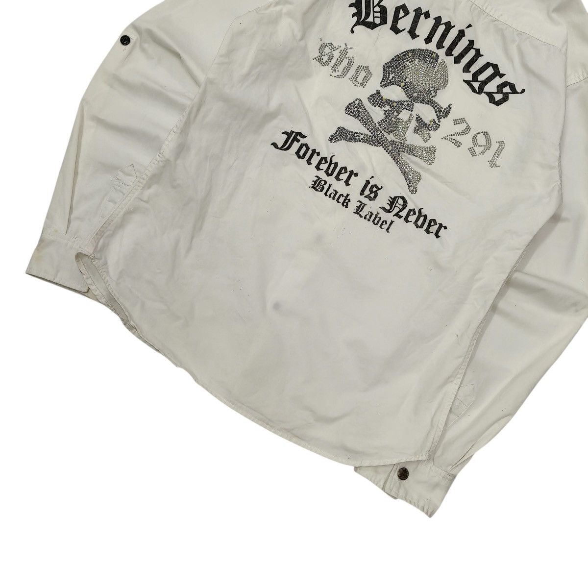 BERNINGS SHO Vintage Y2K BERNINGS-SHO Black Label Skull Shirt Button Up Size US L / EU 52-54 / 3 - 6 Thumbnail