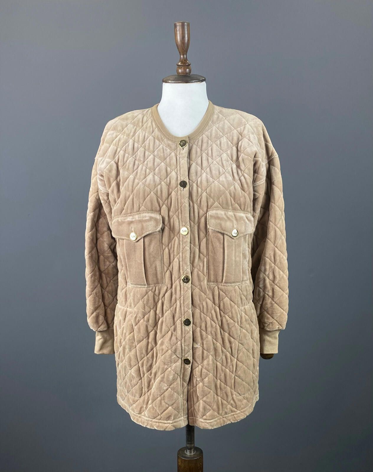 Sonia Rykiel Ladies Sonia Rykiel Beige Button Down Jacket Coat Size M Size M / US 6-8 / IT 42-44 - 1 Thumbnail