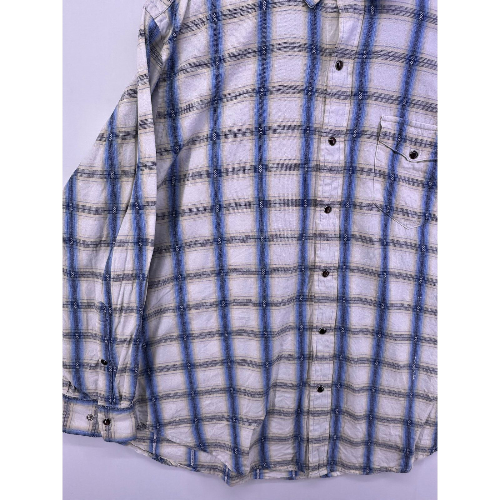 Orvis Orvis Western Shirt Blue/White Button Down Shirt Size XL Size US XL / EU 56 / 4 - 4 Thumbnail