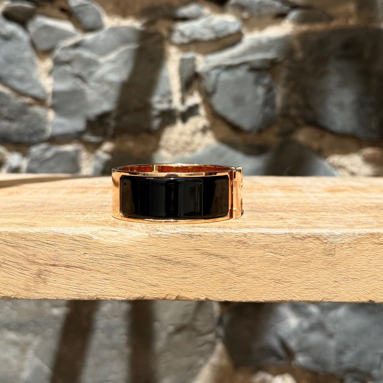 Hermes Hermès Black Enamel GHW Clic Clac H Bracelet Size ONE SIZE - 5 Thumbnail