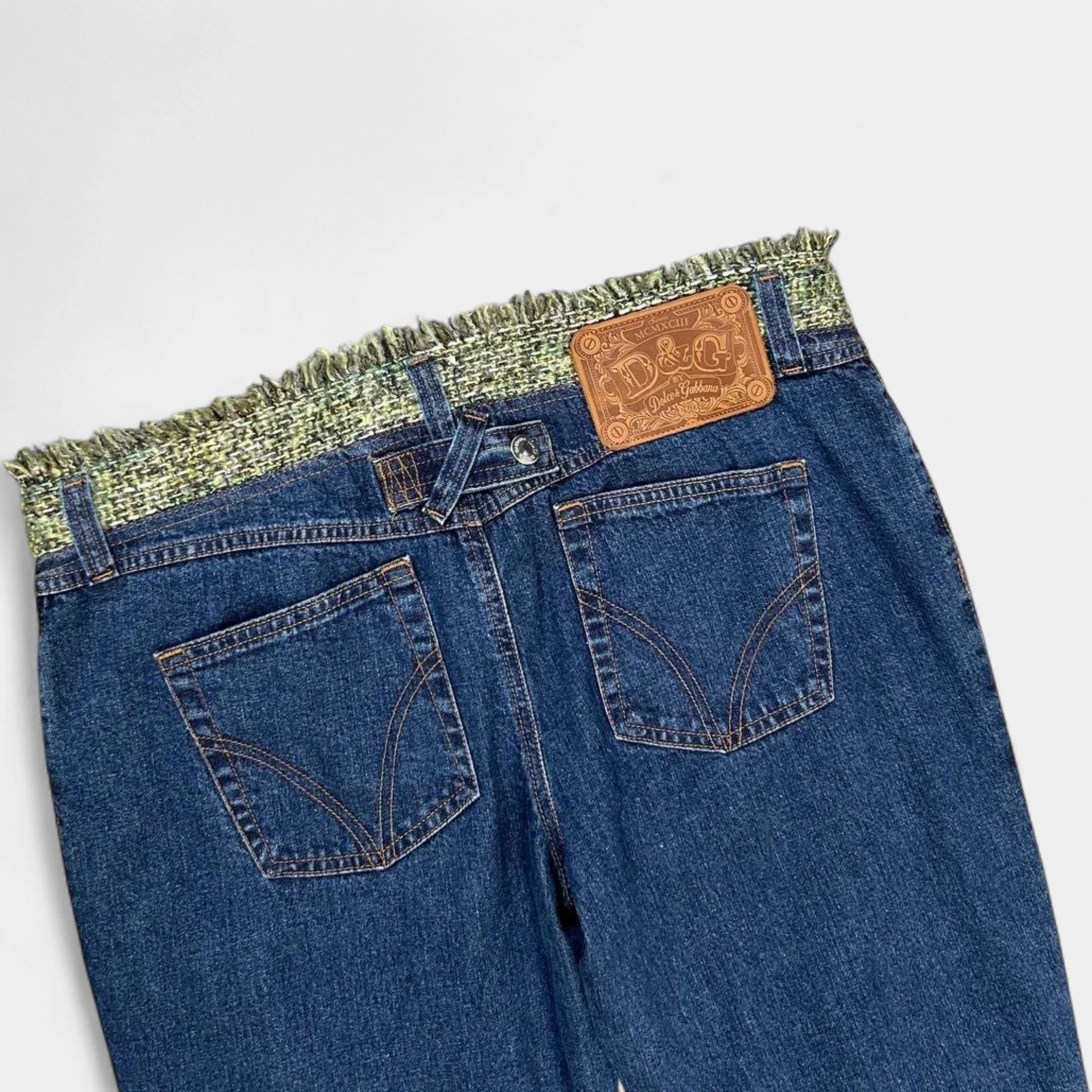 Dolce & Gabbana Dolce & Gabbana Green Tweed Denim Pants Size US 30 / EU 46 - 6 Thumbnail
