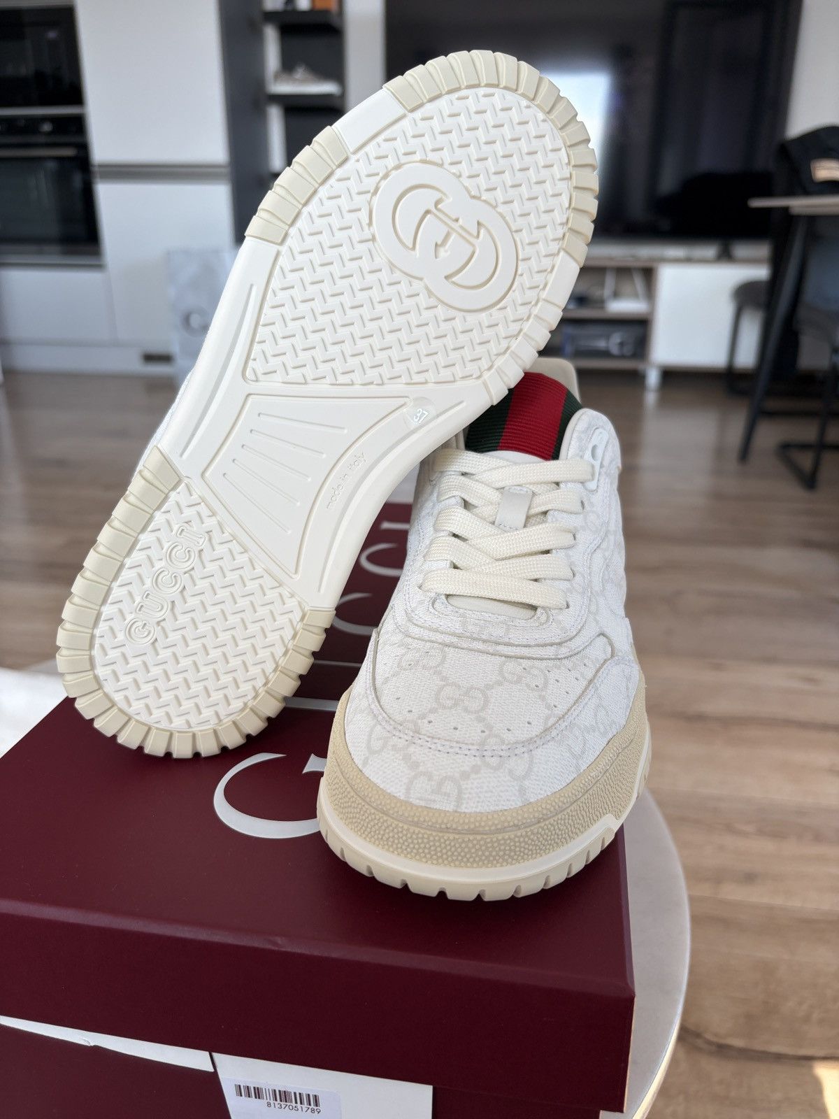 Gucci Gucci Re-Web GG canvas white Size US 7 / IT 37 - 12 Thumbnail