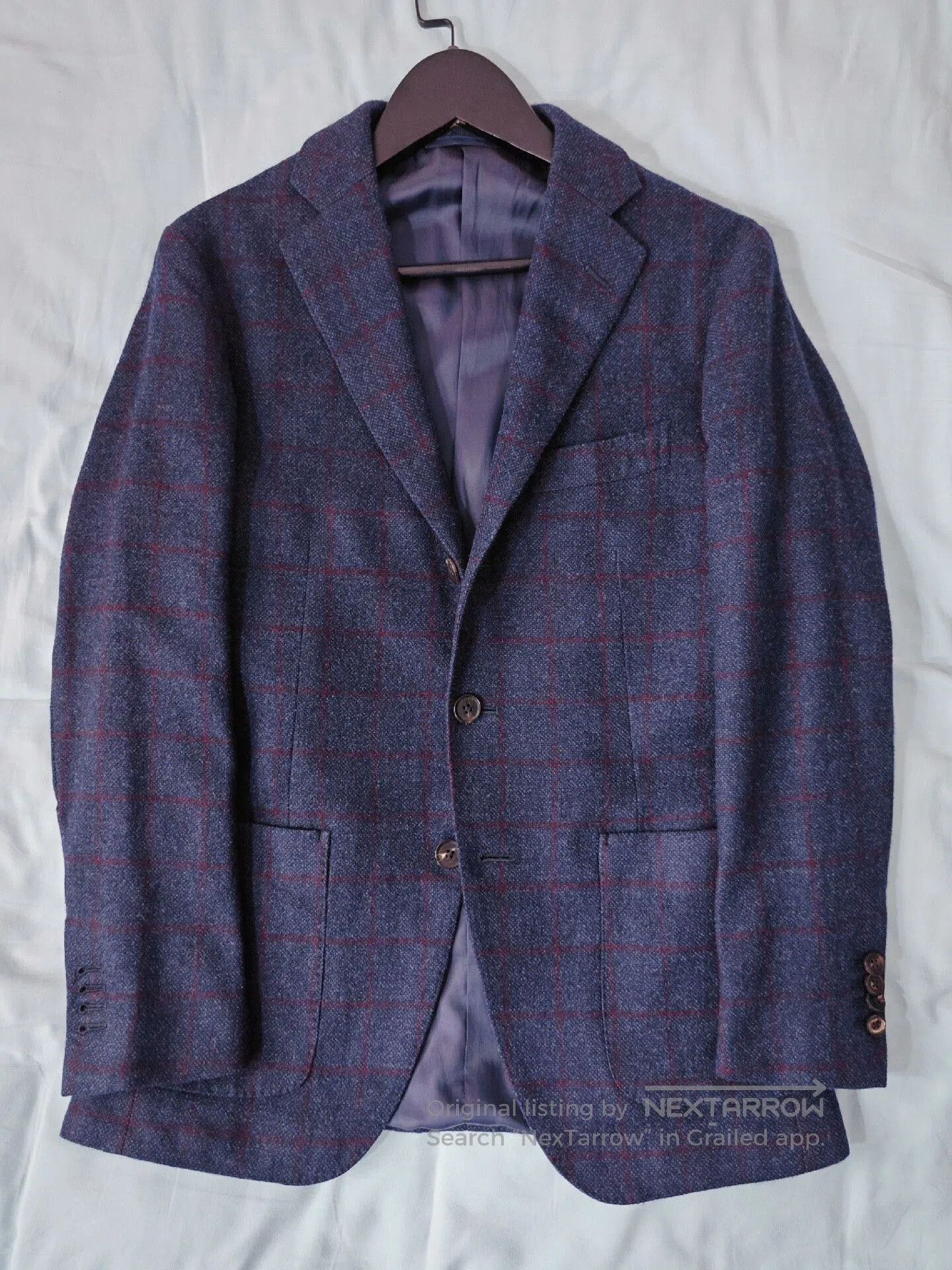 Reda Wool Flannel Suit Jacket.