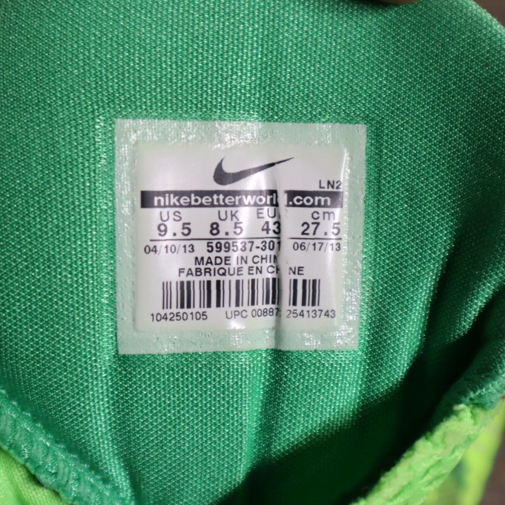 Nike Nike Hyperdunk Basketball Shoes Mid Top Men’s Size 9.5 Green Lace Up Size US XL / EU 56 / 4 - 5 Thumbnail