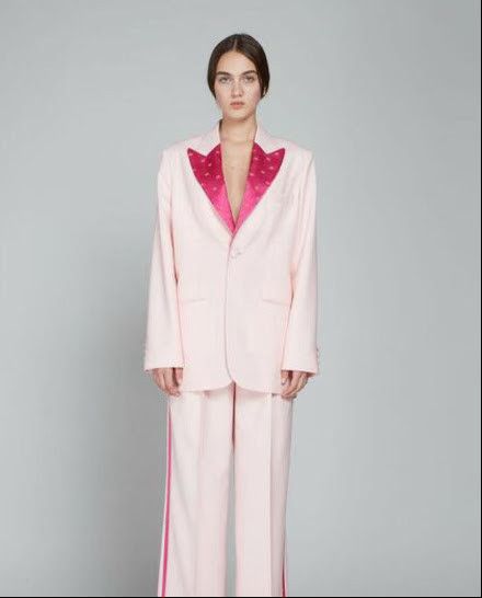 Marni o1w1db11024 Peak Lapels Single Breasted Blazer in Pink Size M / US 6-8 / IT 42-44 - 2 Thumbnail