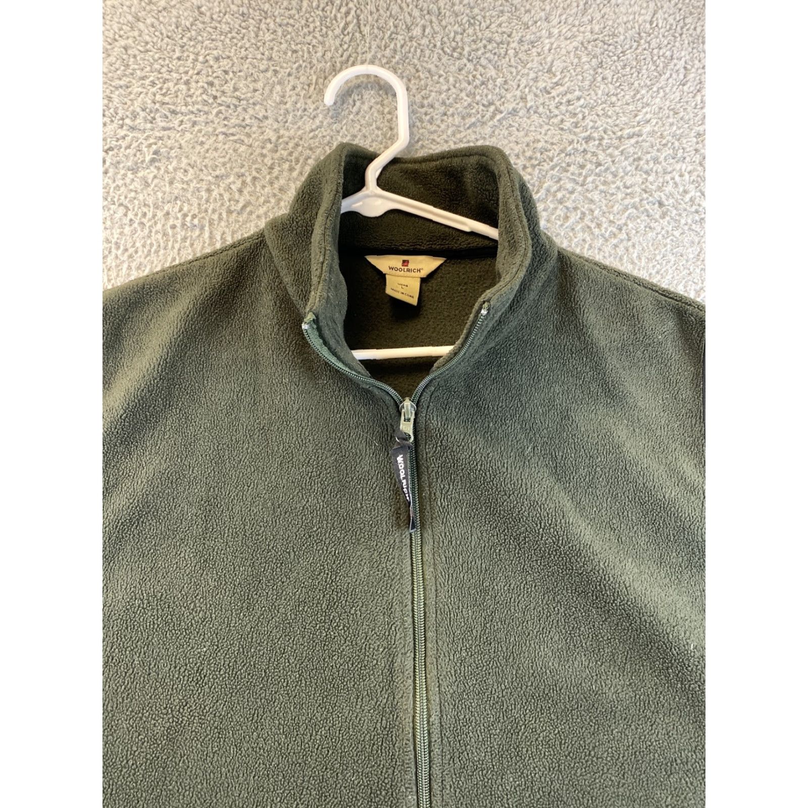 Vintage Woolrich Men's Large Fleece Vest Jacket Full Zip Pockets Green / 69-63 Size US L / EU 52-54 / 3 - 3 Thumbnail