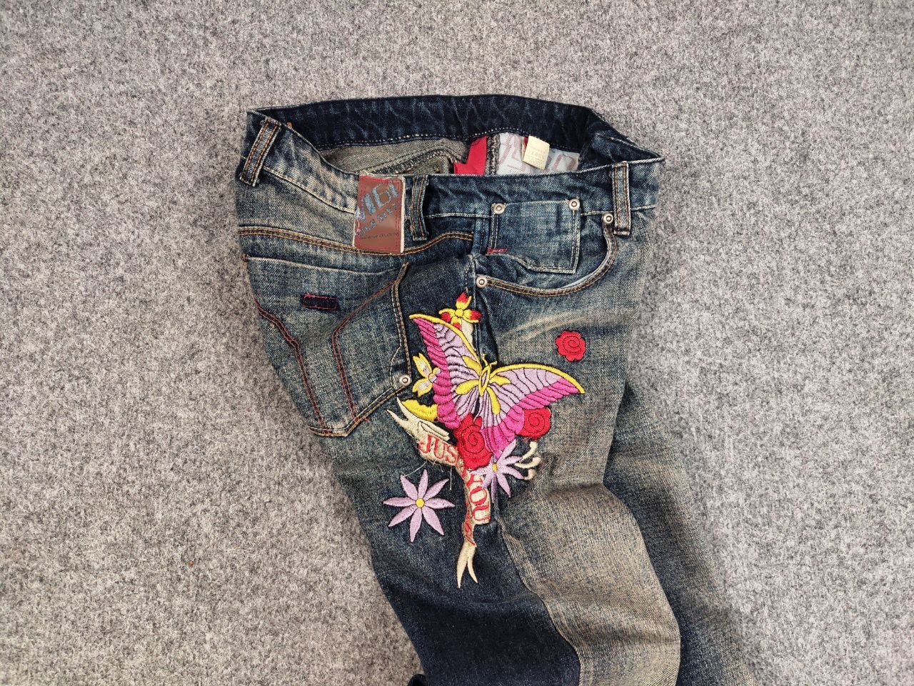 Miss Sixty Rare Vintage Y2K Miss Sixty Faded Denim Embroidered Jeans Size 28" / US 6 / IT 42 - 4 Thumbnail