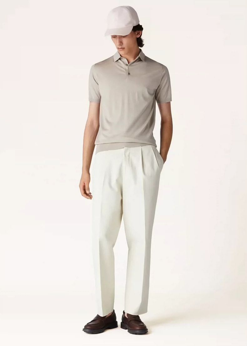 Loro Piana LORO PIANA Sheared wool for knit Polo shirt Size US L / EU 52-54 / 3 - 2 Thumbnail