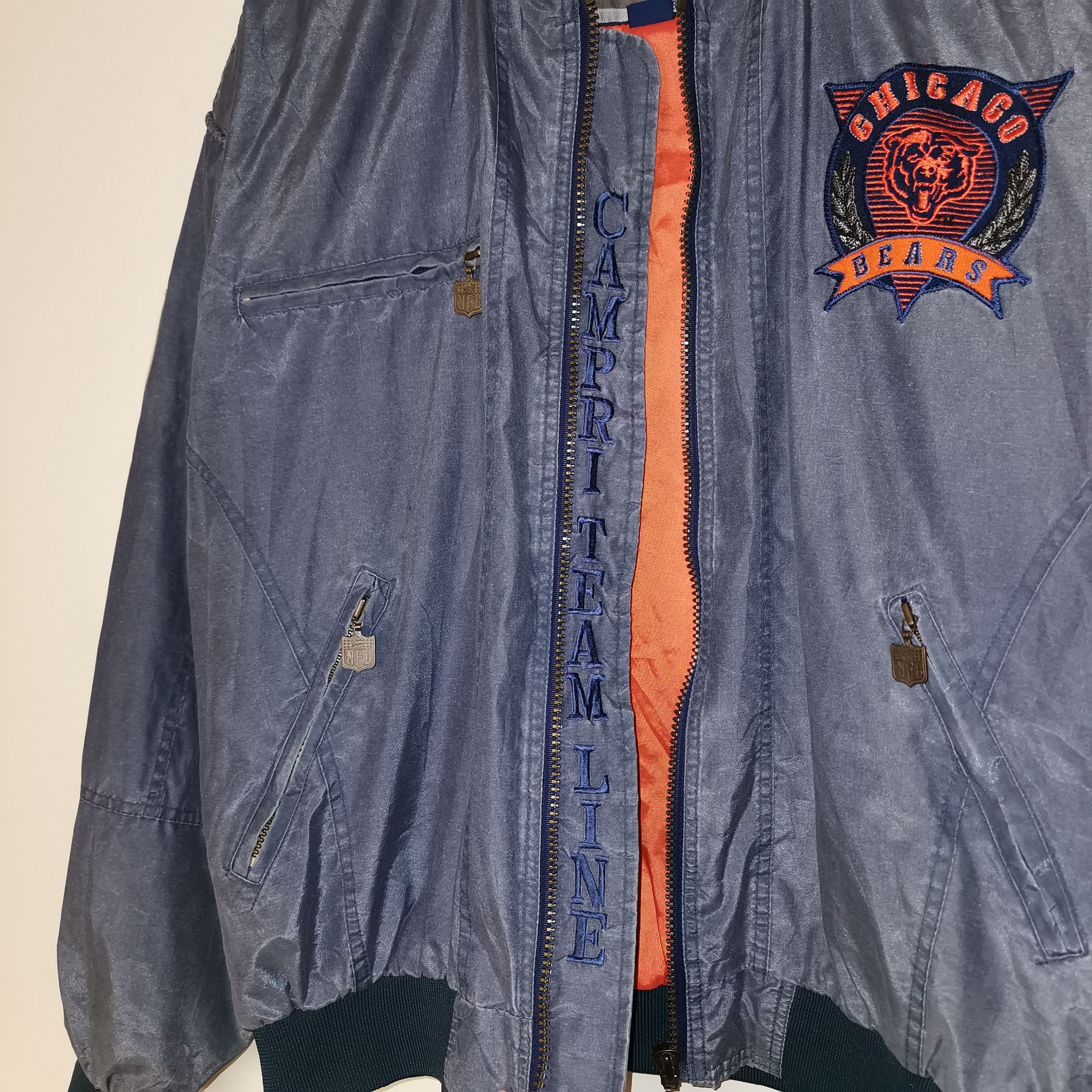 NFL Rare NFL Chicago bears Bomber vintage jacket 90's campri Size US XL / EU 56 / 4 - 9 Thumbnail