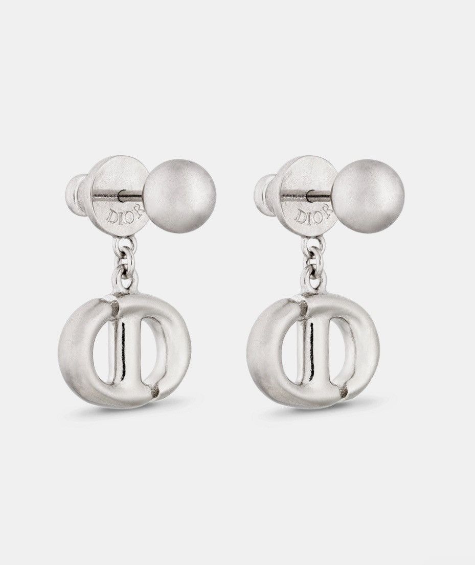 Dior Christian Dior CD NAVY Earrings Silver-Finish Metal Size ONE SIZE - 1 Thumbnail