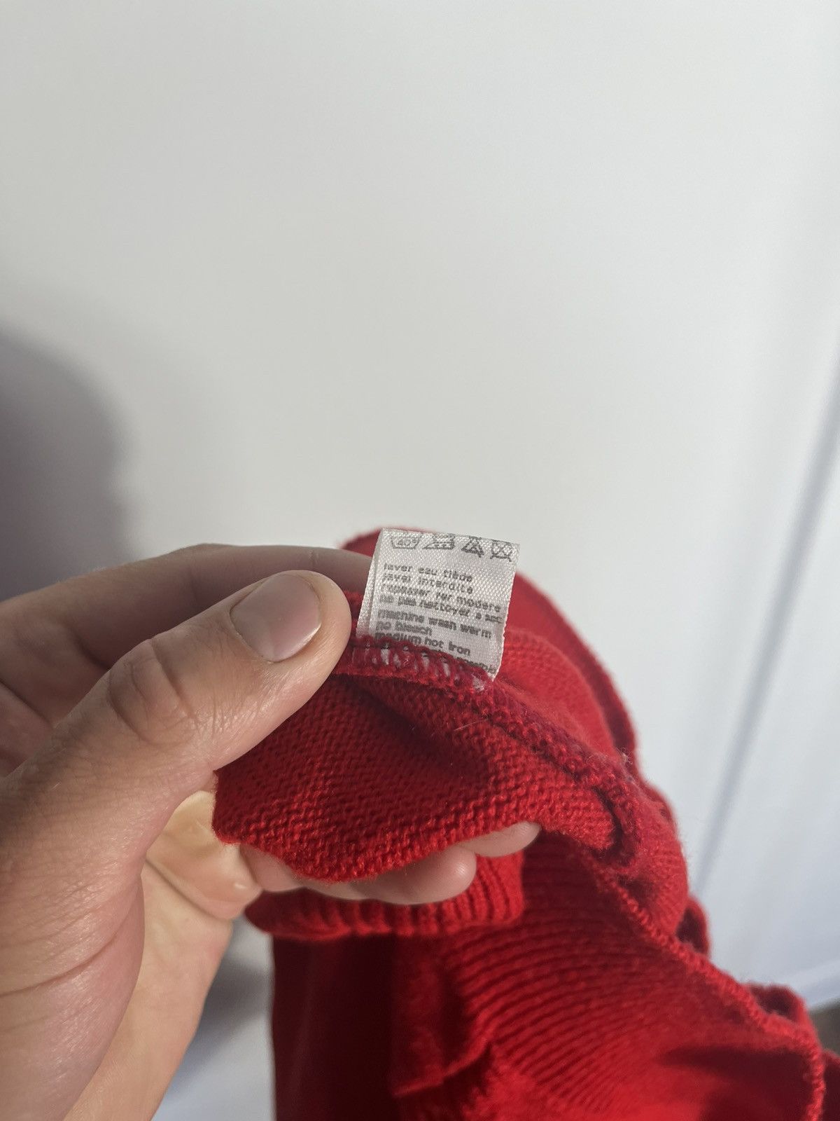 Lacoste Vintage Lacoste Red Knit Sweater Vest Crocodile Logo Size US XL / EU 56 / 4 - 12 Thumbnail
