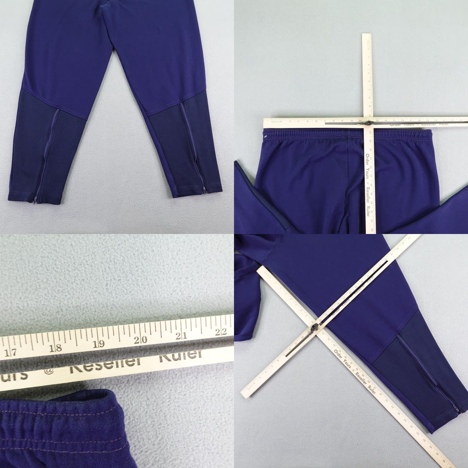 Nike VINTAGE Nike Pants Large Blue Track Sweats Ankle Zip Tapered 90s Mens Size US 39 - 8 Thumbnail