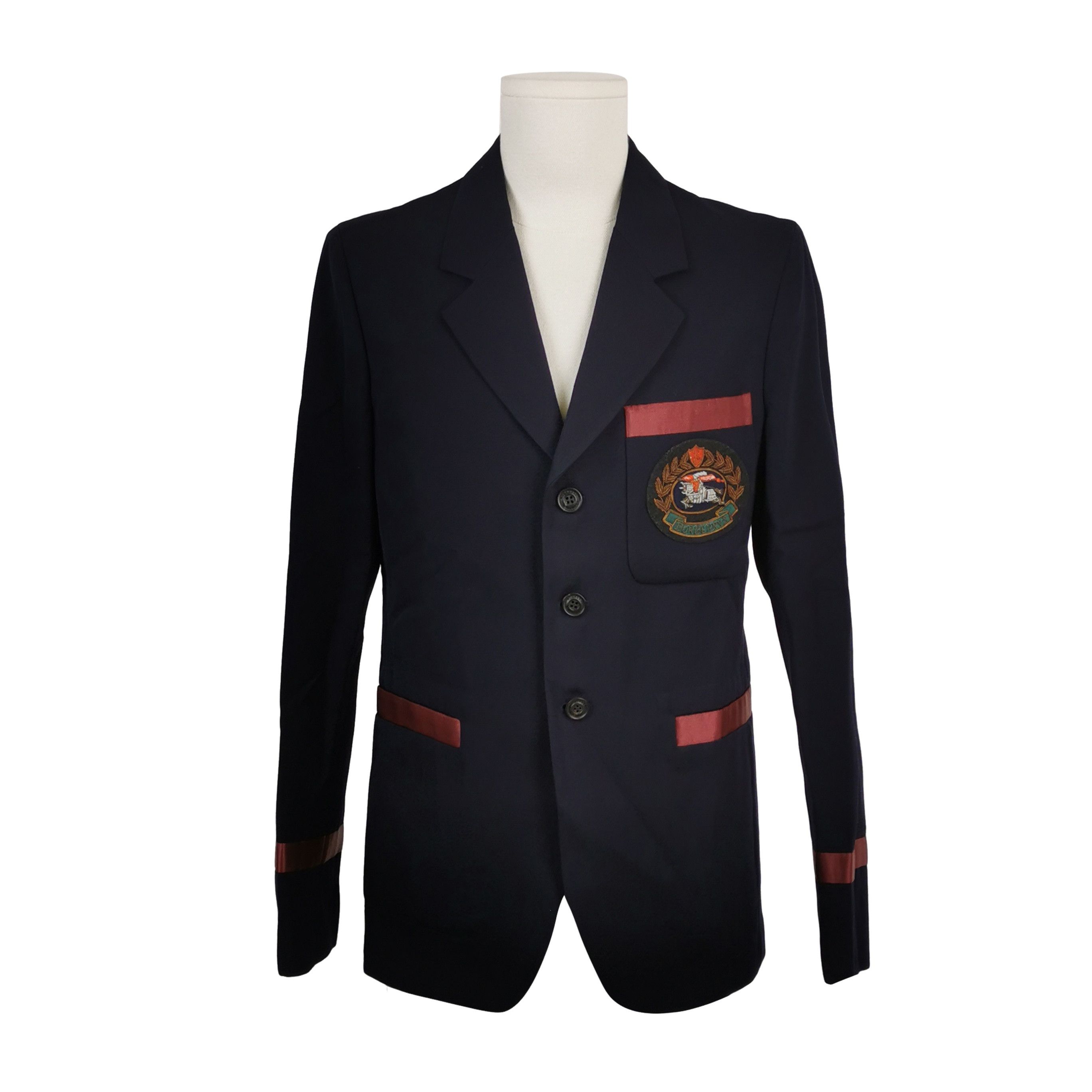Burberry Burberry Crest Patch Wool Blend Blazer Size 40S Size 40S - 1 Thumbnail