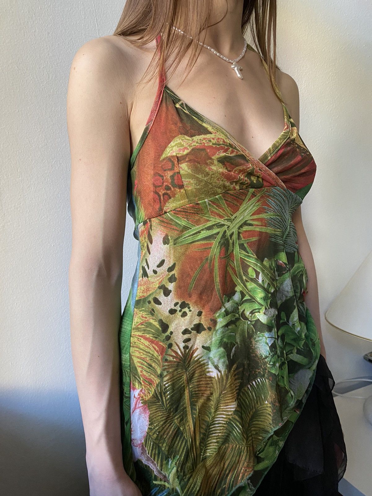 Japanese Brand Asymmetric Vintage mesh flowers indie Tank Top Y2K Size S / US 4 / IT 40 - 6 Thumbnail