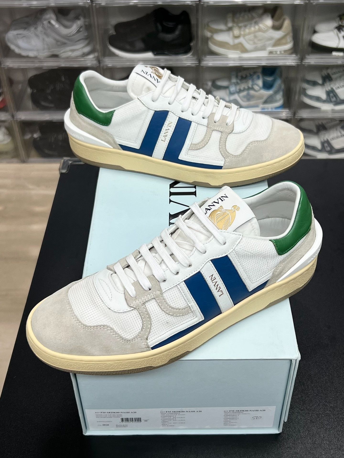 Lanvin Lanvin Blue Lowtop Sneakers 11 Men Size US 11 / EU 44 - 1 Thumbnail