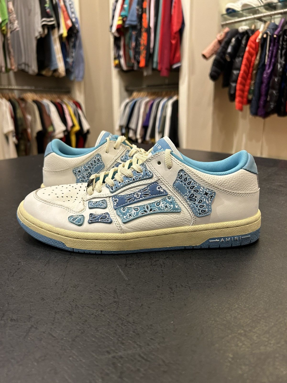 Amiri Amiri Bone Low - Paisley Blue Size US 9 / EU 42 - 1 Thumbnail