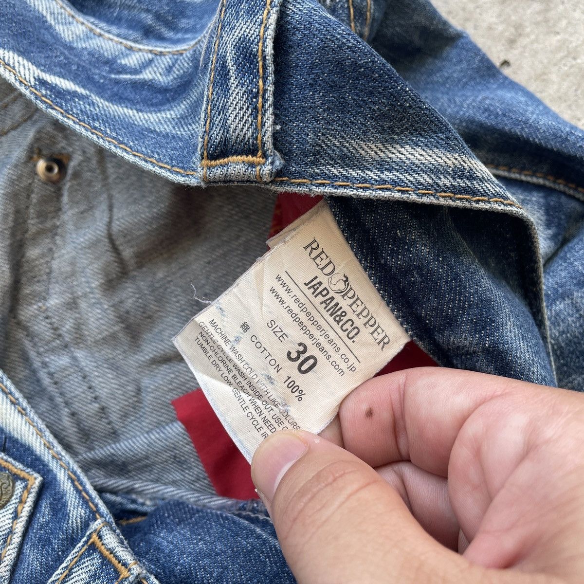 If Six Was Nine Vintage Japan Jeans Skulls Distressed Faded Denim Pants W32 Size US 32 / EU 48 - 9 Thumbnail