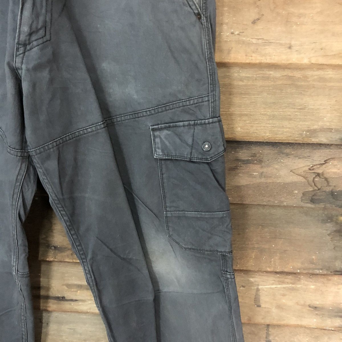 Japanese Brand DL Even River Dark Blue Cargo Multipocket Pants #S2780 Size US 35 - 7 Thumbnail