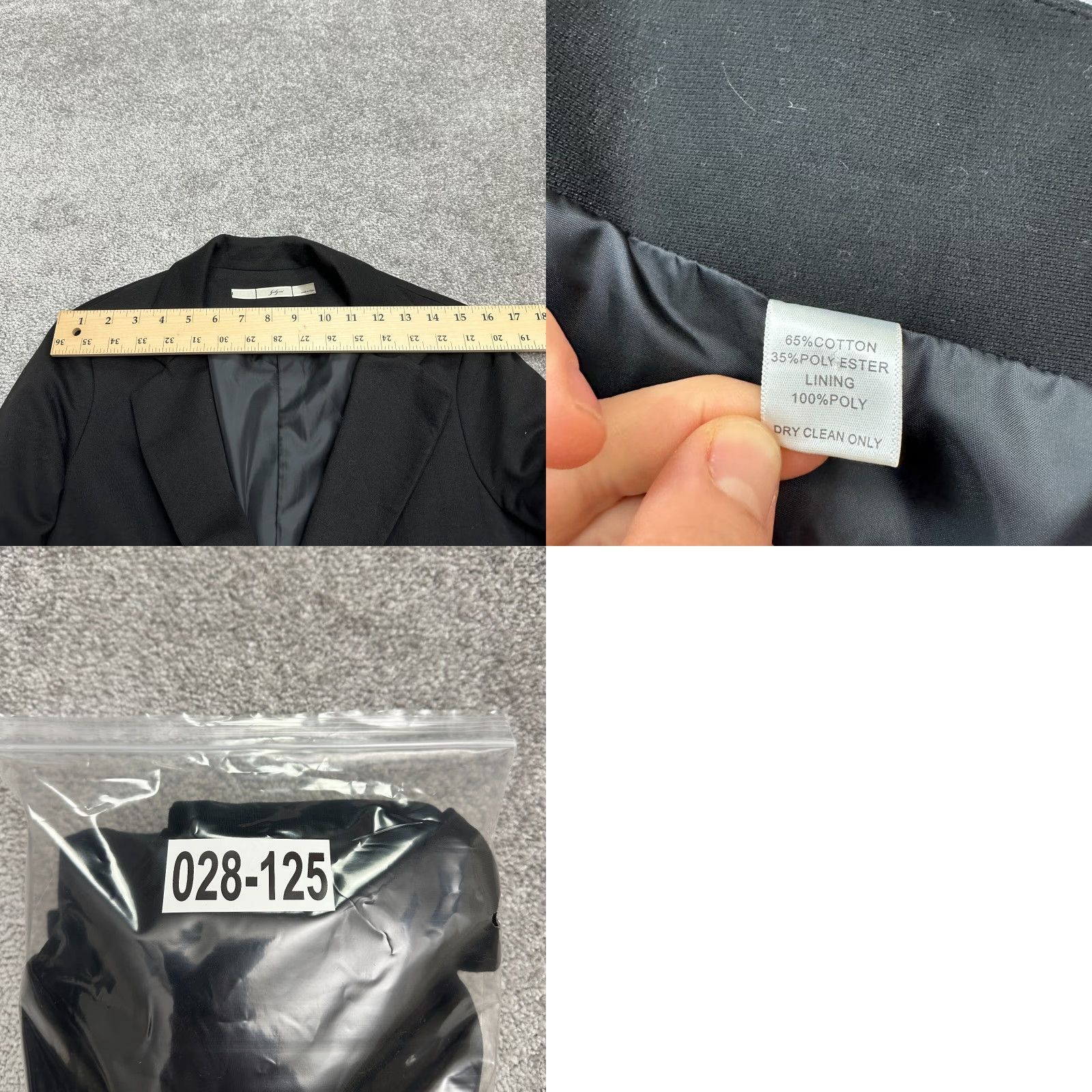 Vintage Gibson Blazer Coat Jacket Womens M Black Single Breasted Ruched Sleeve Work Shirt? Size M / US 6-8 / IT 42-44 - 8 Thumbnail