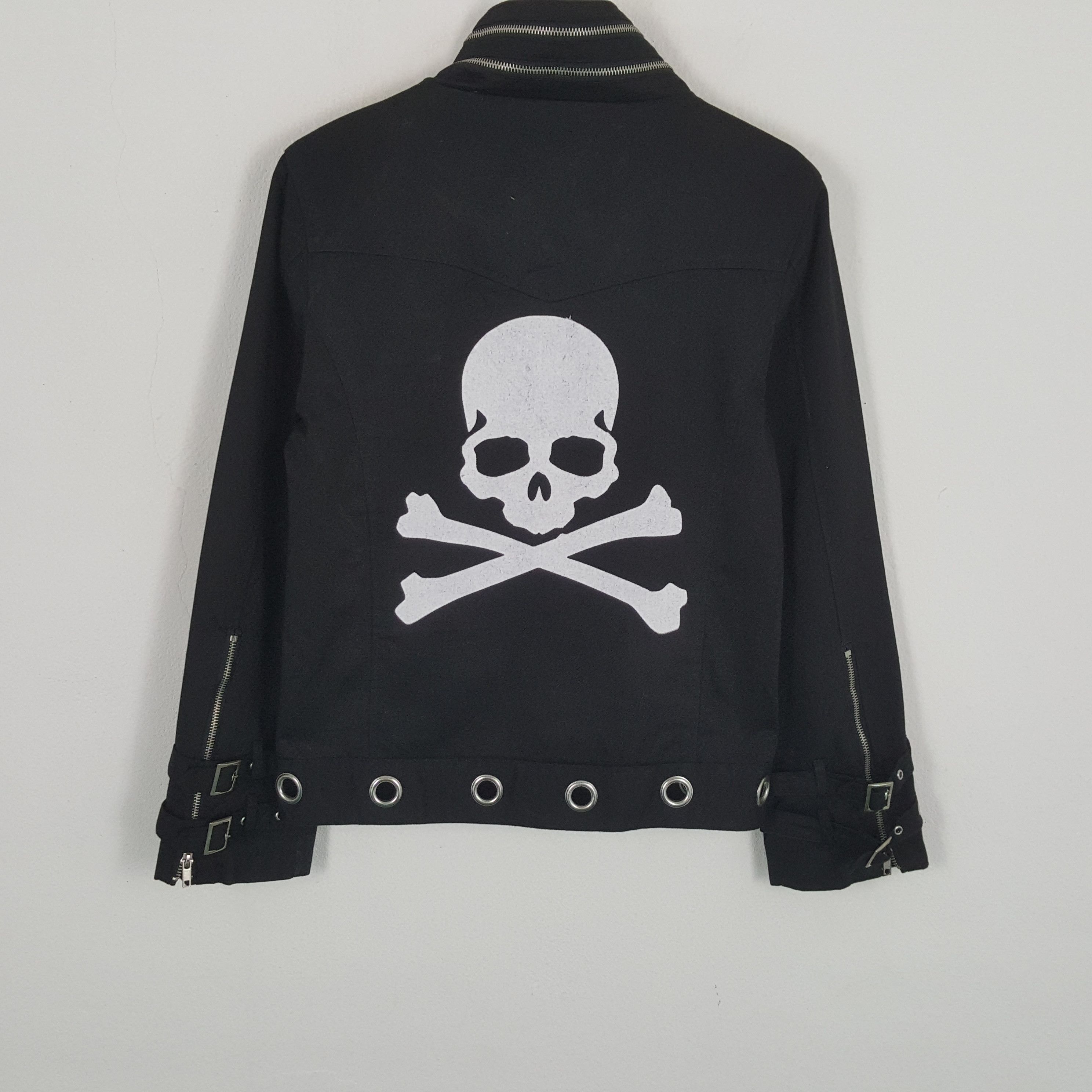 Vintage Rock Punk Style Custom Art Skull Design Jacket Size US XS / EU 42 / 0 - 1 Thumbnail