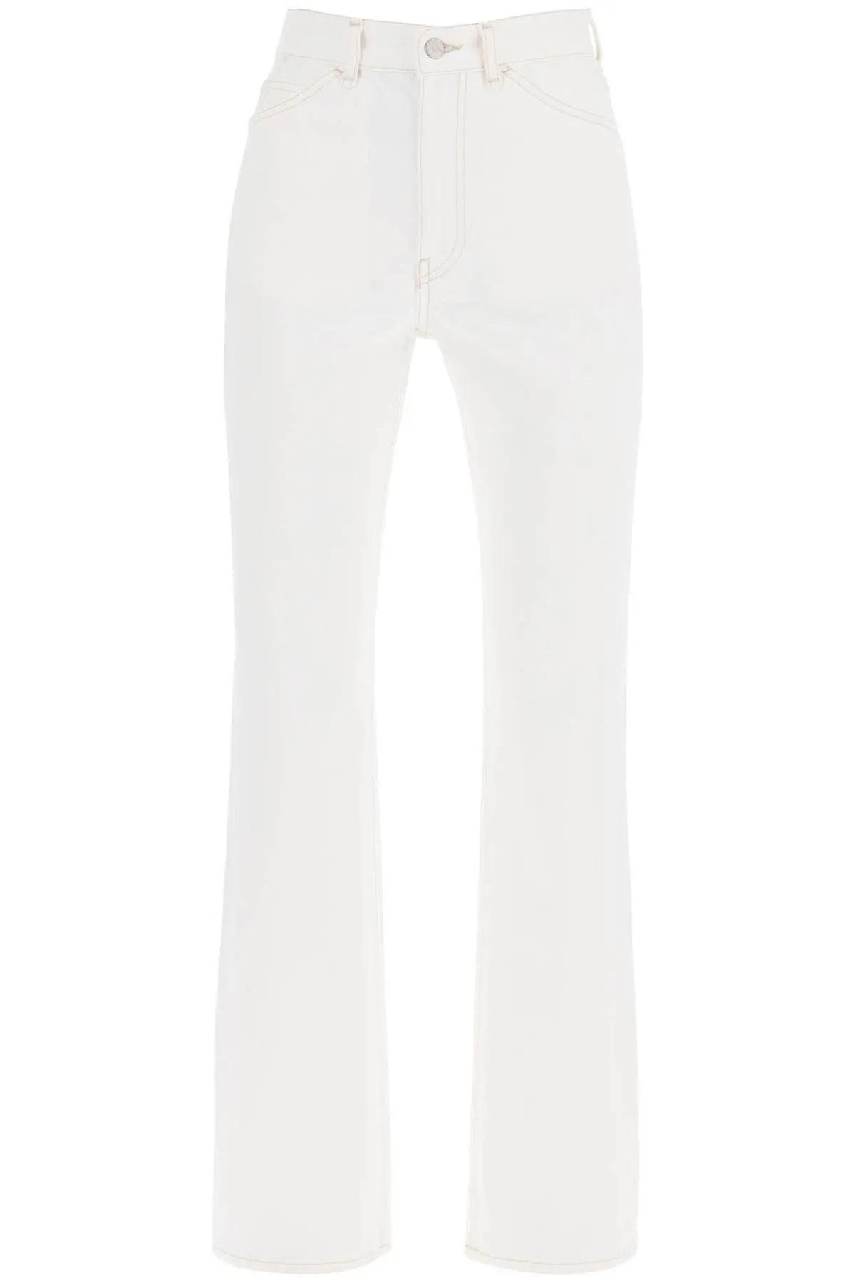 image of Acne Studios O1S22I1N0324 Bootcut Jeans In White, Women's (Size 28)