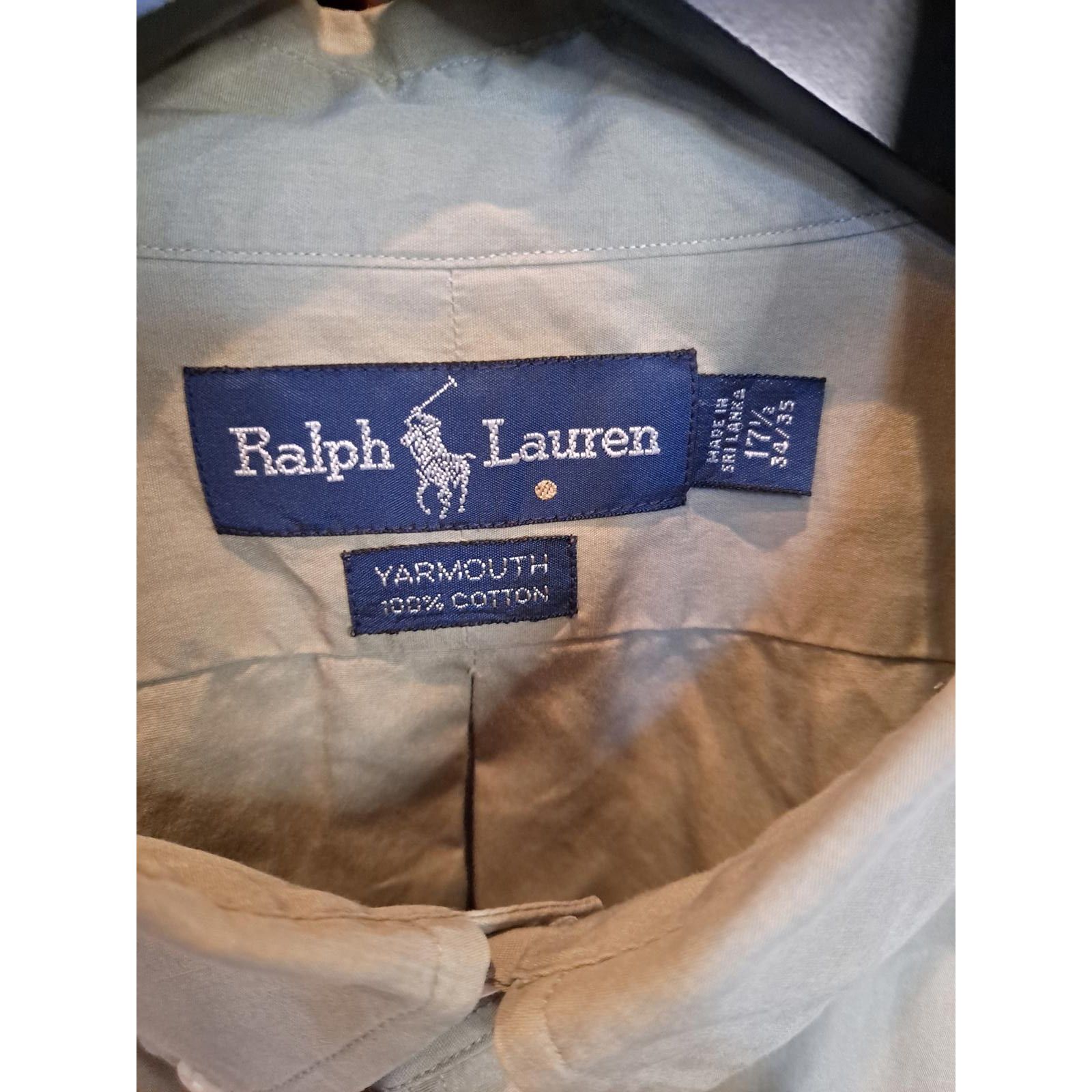 Ralph Lauren Ralph Lauren Tan Button Up Yarmouth Size 17 1/2 Size US L / EU 52-54 / 3 - 3 Thumbnail