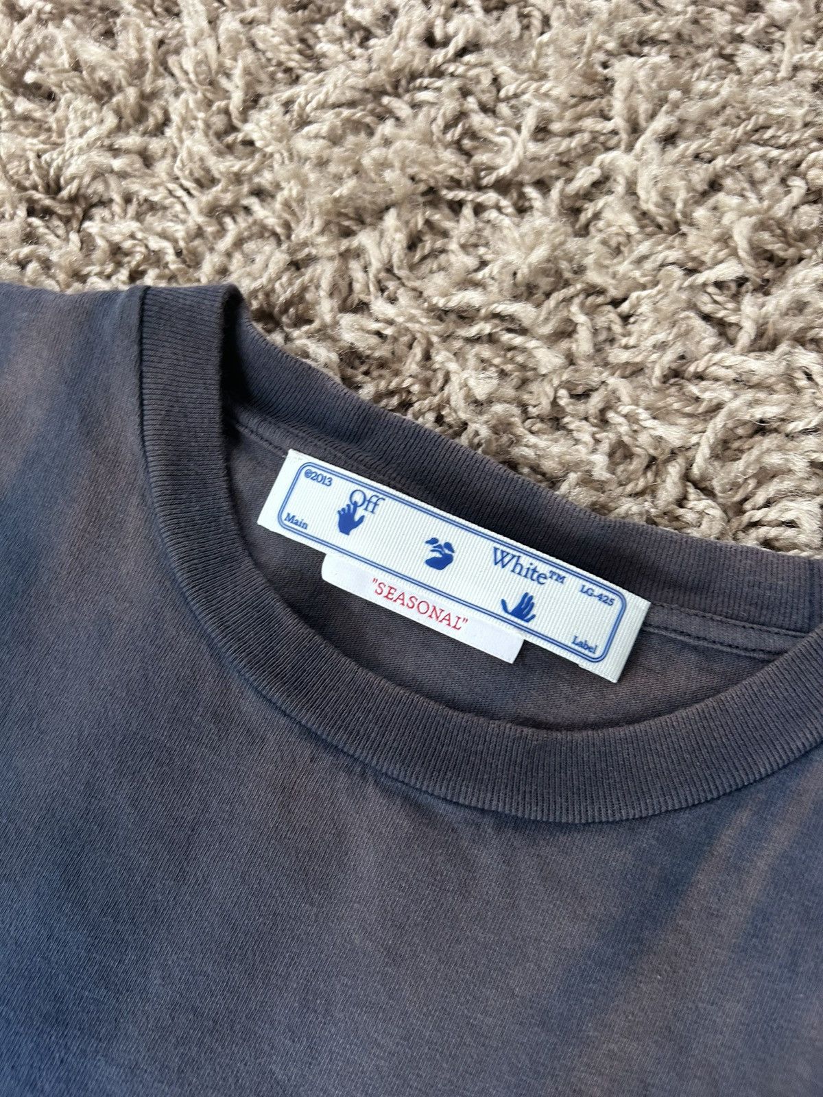 Off-White Off White Navy Brown Fade Tee Size S Size US S / EU 44-46 / 1 - 3 Thumbnail