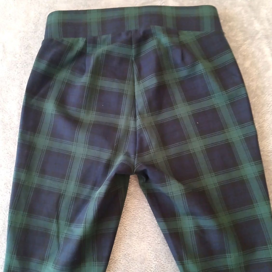 Loft Loft Petites Legging Crop Pants Womens PS Green Blue Plaid Pull On Skinny Size 28" / US 6 / IT 42 - 6 Thumbnail