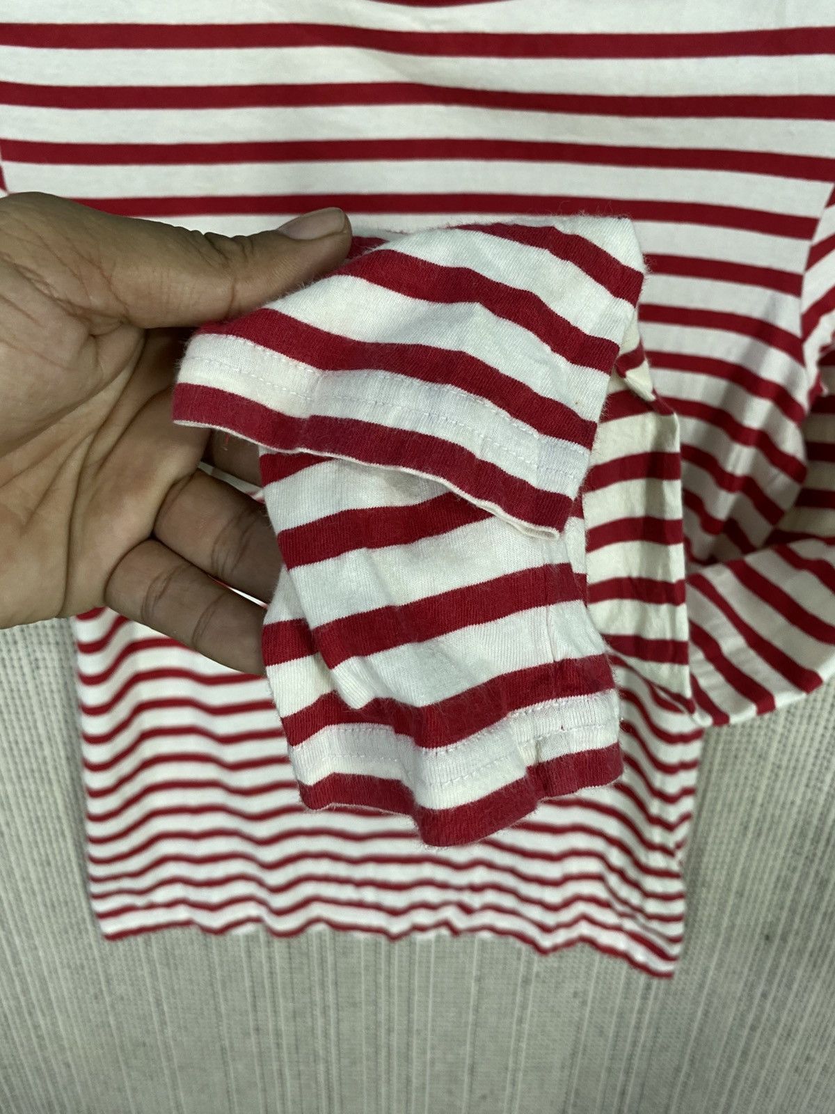 agnes b. Vintage agnes b longsleeve striped red white Size S / US 4 / IT 40 - 7 Thumbnail