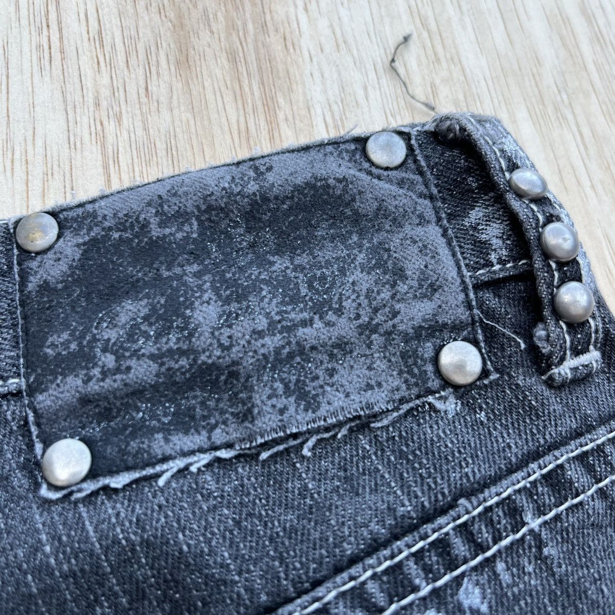 BERNINGS SHO BERNING-SHO BLACK WASHE POEM STUDED BONDAGE PUNK FLARE DENIM Size US 31 - 9 Thumbnail