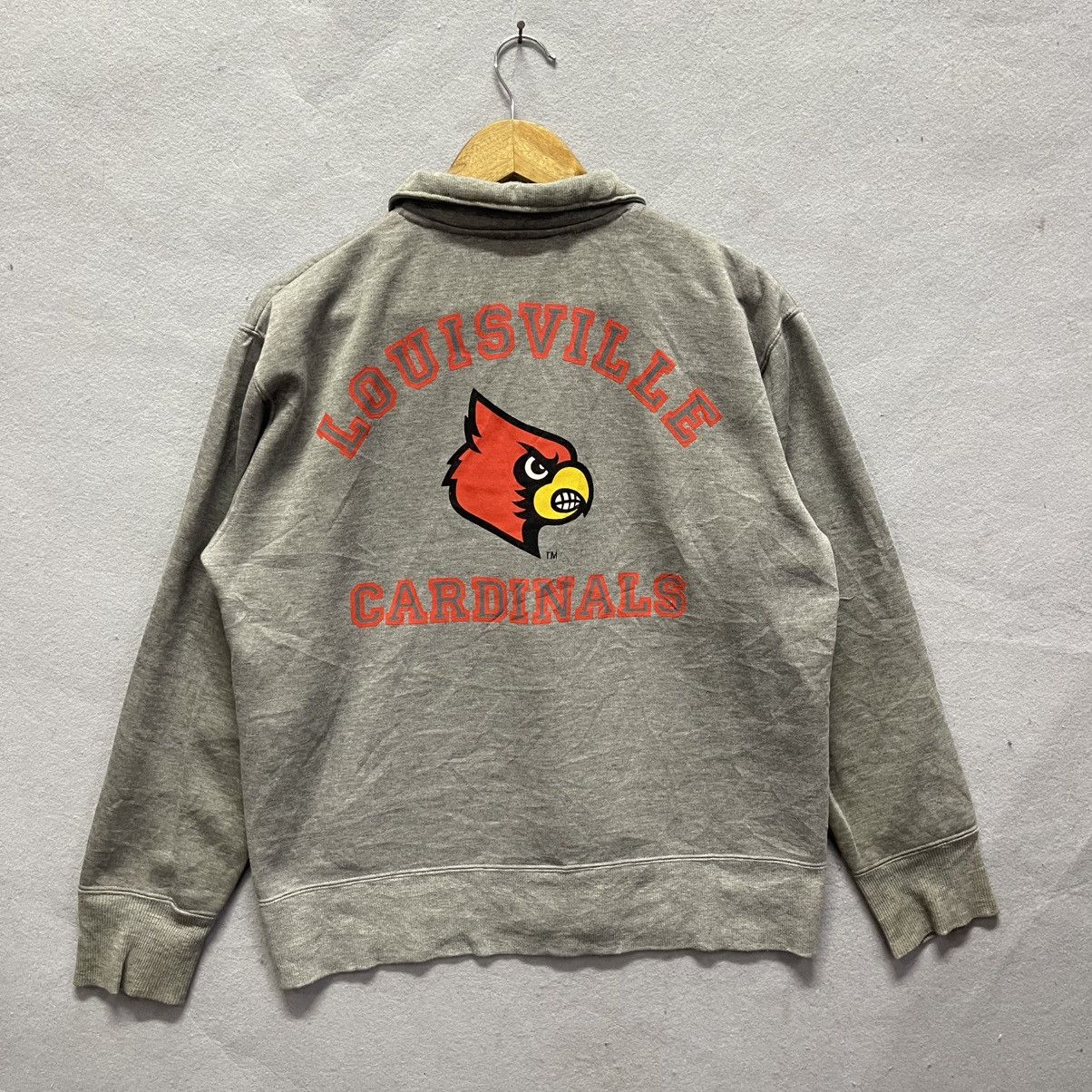 Vintage Vintage Louisville Cardinals Quarter-Zip Sweatshirt Size US M / EU 48-50 / 2 - 1 Thumbnail