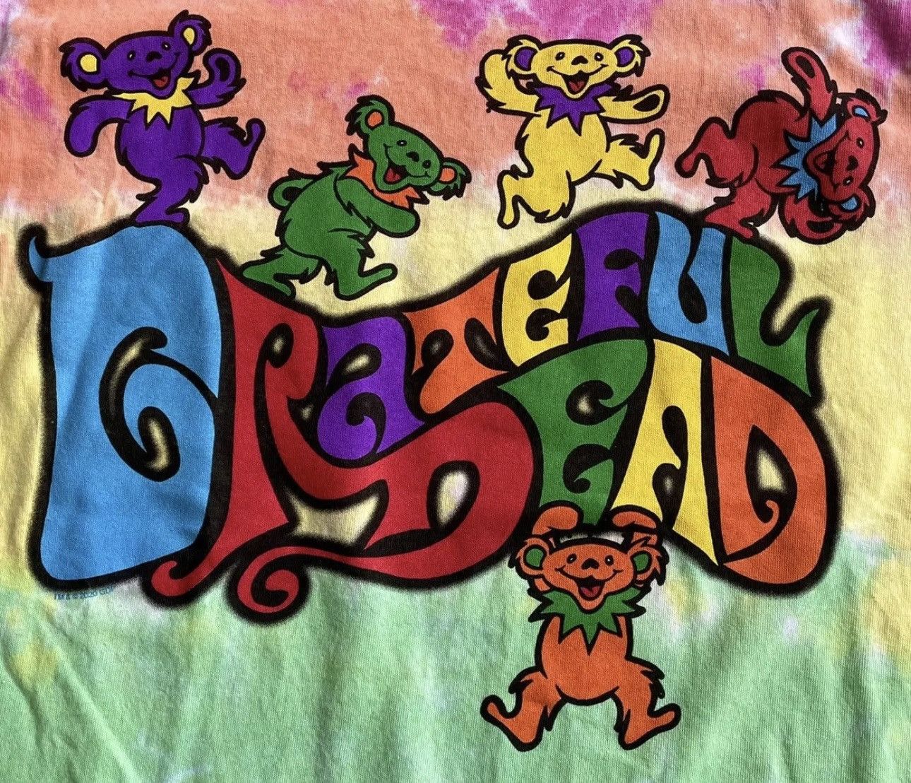Grateful Dead × Liquid Blue Grateful Dead Medium Tie Dye Bears Tee Shirt Rainbow Dancing Size US M / EU 48-50 / 2 - 2 Thumbnail