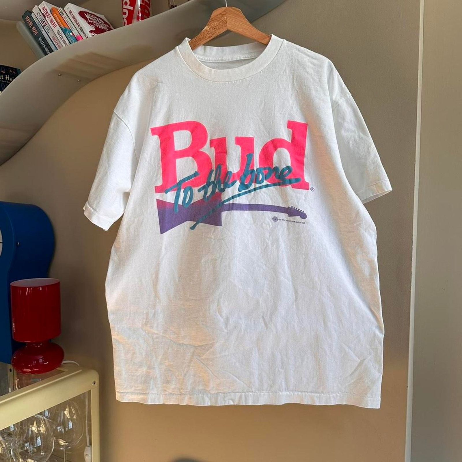 Band Tees × Budweiser × Vintage Vintage 1991 Bud To The Bone Shirt Fits XL Size US XL / EU 56 / 4 - 1 Thumbnail