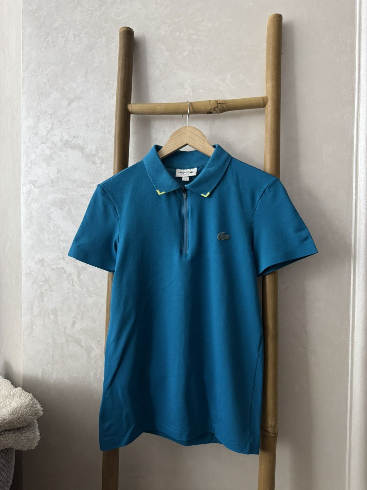 Lacoste Lacoste Slim Fit Blue Zip Polo Size US XS / EU 42 / 0 - 3 Thumbnail