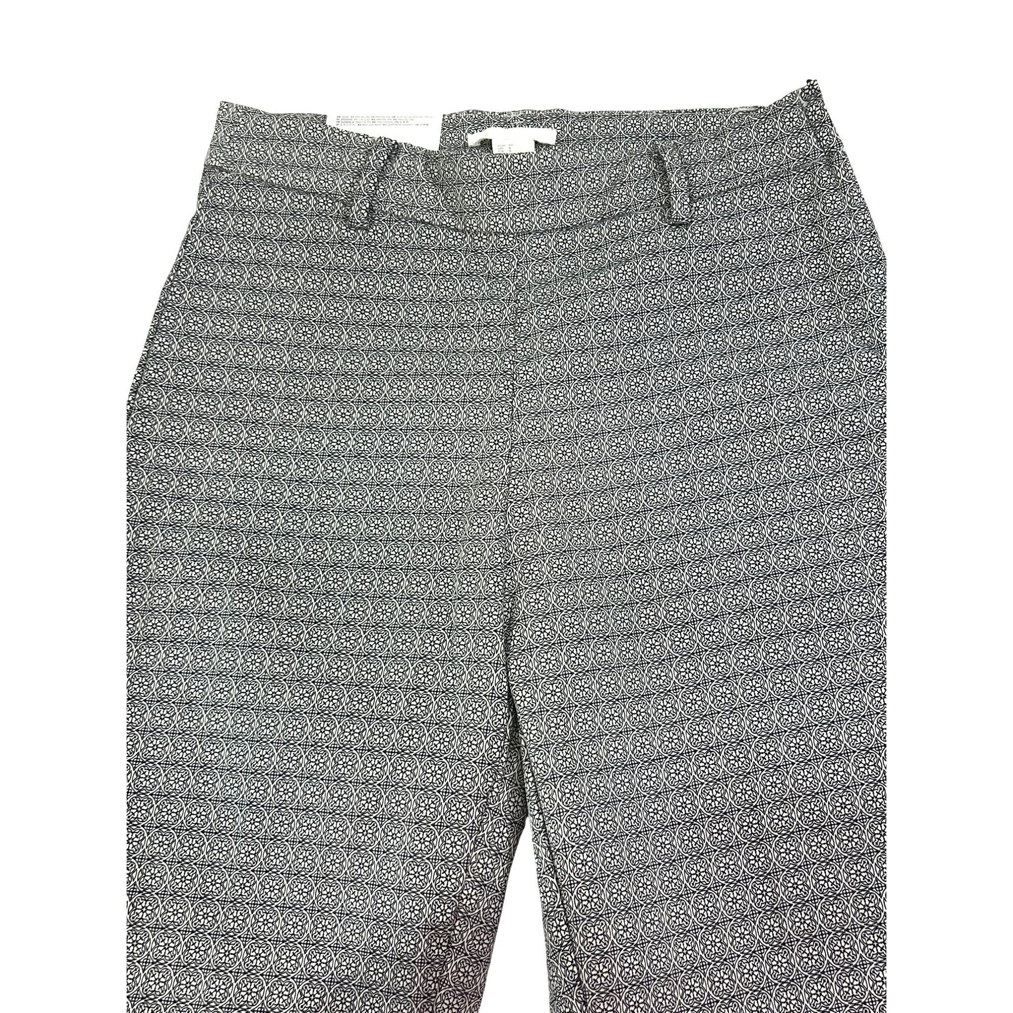 H&M H&M Women’s Ankle Pants 6 Black White Geometric Tapered Zip Size 28" / US 6 / IT 42 - 16 Thumbnail