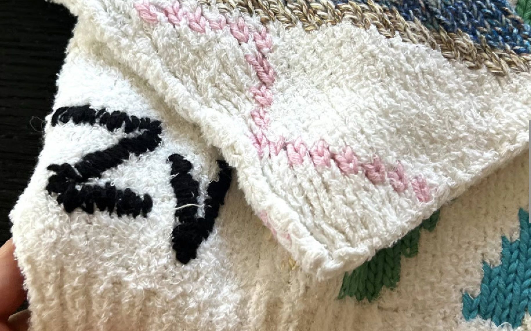 Zadig & Voltaire Sonny Kilim Carpet Intarsia Pullover Size XS / US 0-2 / IT 36-38 - 6 Thumbnail