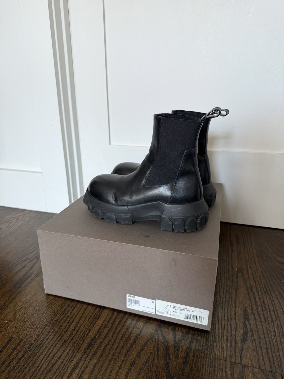 Rick Owens Rick Owens Beatle Bozo Tractor Boots Black Size US 6 / IT 36 - 1 Thumbnail