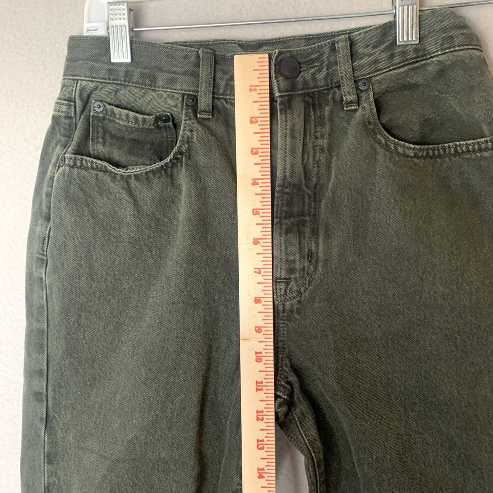 Outerknown Outerknown Jeans Women 27 Green Dune High Rise Slim Fit Y2K Minimalist Jeans Size 27" / US 4 / IT 40 - 6 Thumbnail